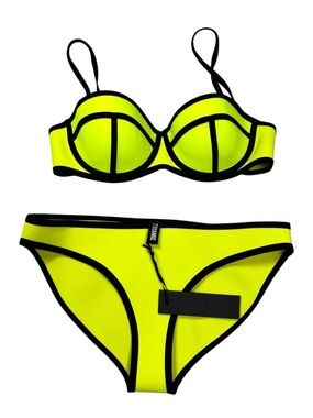 Triangl Neon Yellow Two Piece Bikini NWT Women's Size M/L